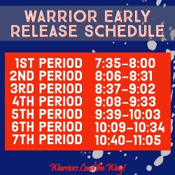 Early Release Schedule